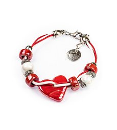 Chagall cuore bracciale, rosso,000103
