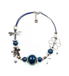 Onirica collana,blu-bianca,000290